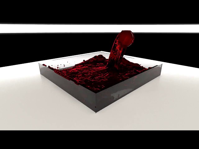 Blender fluid simulator first test