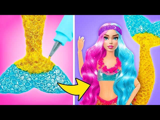 De boneca a sereia 🧜‍♀️: Transformação divertida e fácil 💖