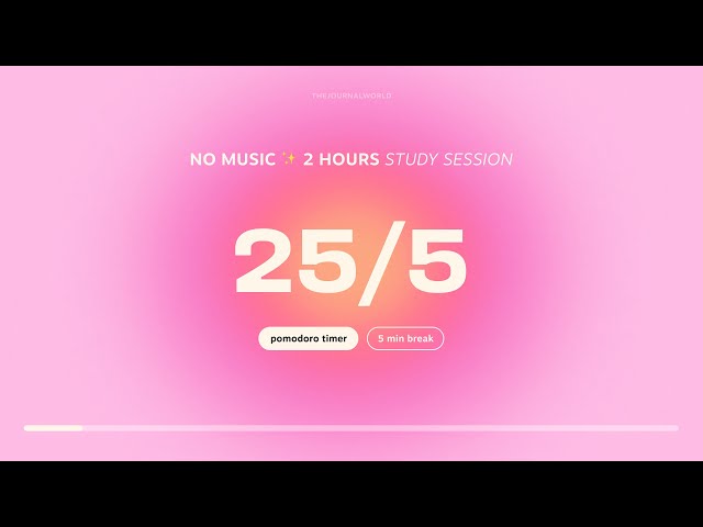 Aesthetic Pomodoro Timer 4x25min | Study & Work motivation | Stay focused and Productive | Pink Aura