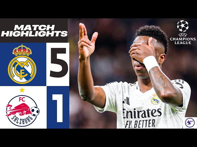 HIGHLIGHTS - Real Madrid vs RB Salzburg 5-1 Goals & Extended Highlights | Champions League 2024/25