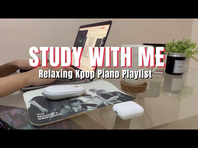 {PLAYLIST} 1 Hour Study With Me  |  Relaxing Kpop Piano Music for Study | Pomodoro 25/5