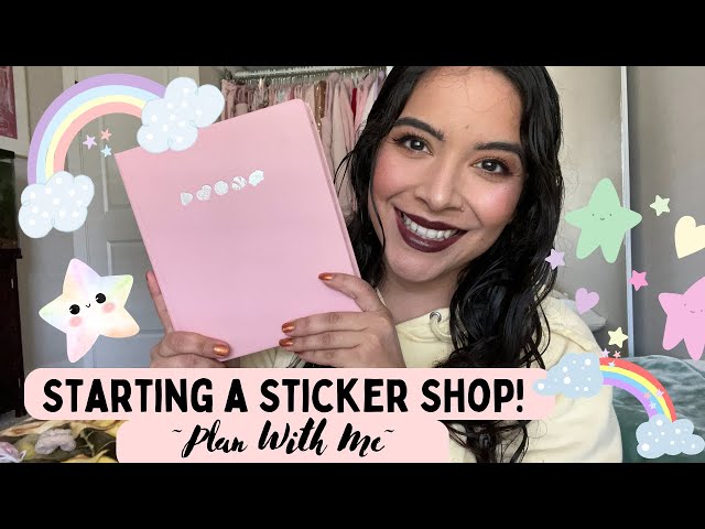 ✨ I'm Starting a Sticker Shop! ✨ | Biz Babe Planner Flip Through & Plan With Me | Cafecito Designs