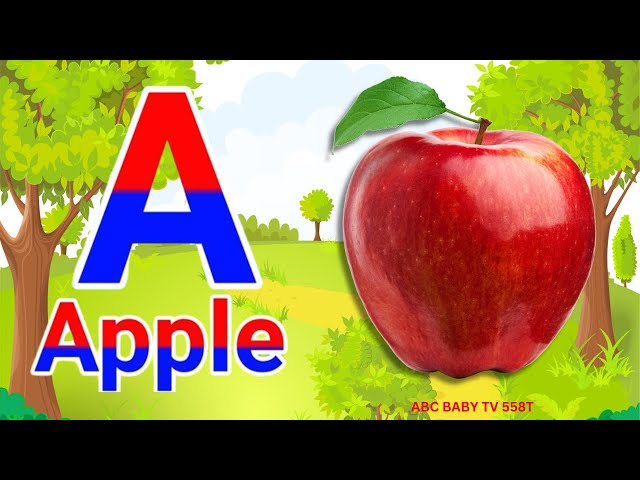 Phonics Song 2 with TWO Words in 3D - A For Apple - ABC Alphabet Songs & Sounds jh6