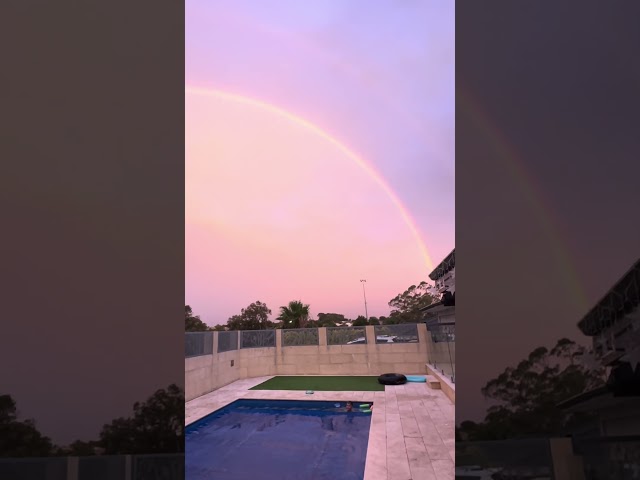 Experience the RAREST Double Australian Rainbow EVER! #shorts