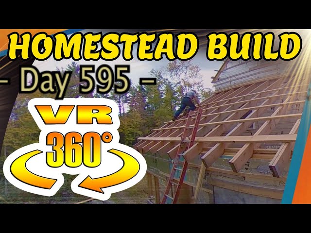 Homestead Build - Purlins onto Greenhouse Roof, Exterior Boards Sealing, Sanding Floors