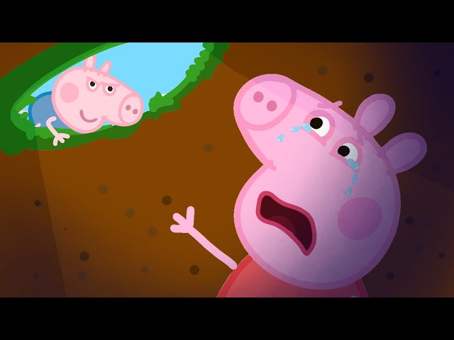 Peppa can't get out of this pit!