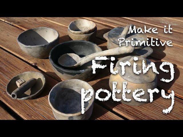 Primitive pottery 3: Firing pottery in a camp fire ⚱️