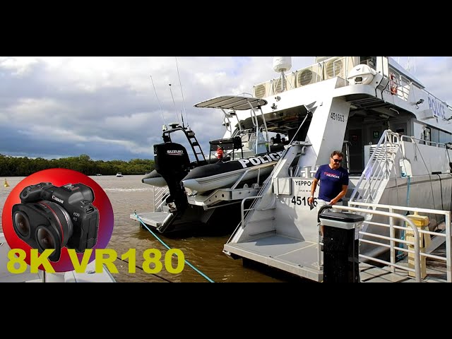 8K VR180 POLICE ATTEND SANCTUARY COVE BOAT SHOW 2022!!! Yeppoon comes as backup (3D Travel Videos)