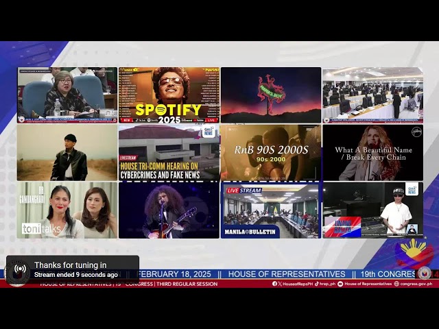 LIVE: House Tricomm conducts probe into fake news, disinformation PART 2  (February 18, 2025)