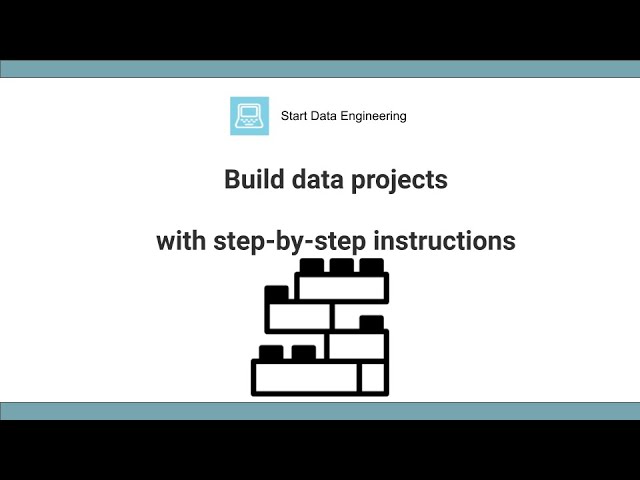 Building data projects with step-by-step instructions