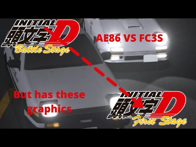 Initial D Battle Stage AE86 vs FC3S but it has First Stage graphics (Mr. LevinTouge's version)