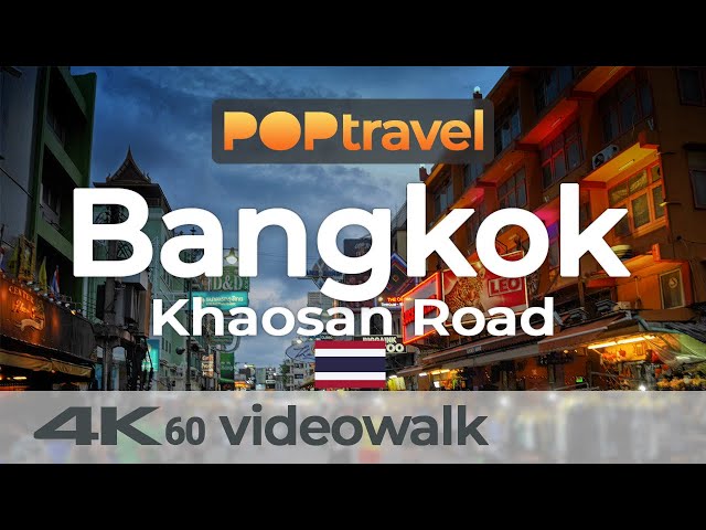 Walking around KHAOSAN ROAD / BANGKOK (Thailand) 🇹🇭- 4K 60fps (UHD)