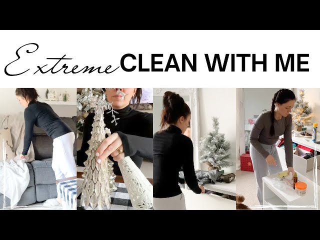 EXTREME CLEAN WITH ME | ALL DAY CLEANING MOTIVATION | CLEAN AND DECORATE WITH ME | CHRISTMAS 2022