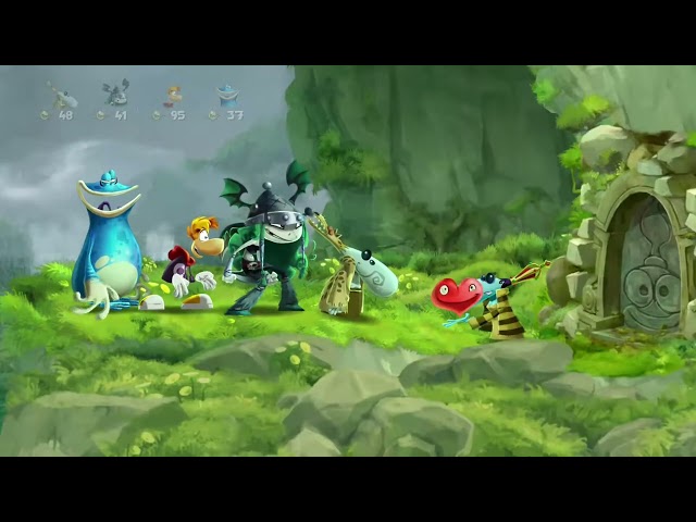 Rayman Legends (4 Players) #61 Back To Origins - Jibberish Jungle; Geyser Blast