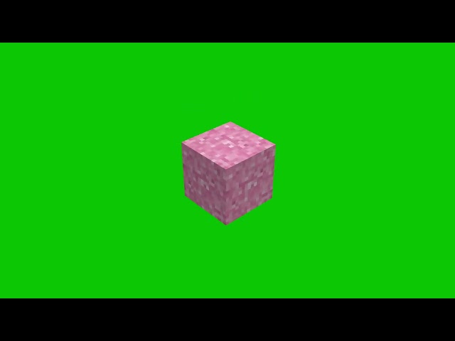 Minecraft Pink Concrete Powder Item Drop Animation Green Screen 4K | Free to use !