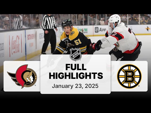 NHL Highlights | Senators vs. Bruins | January 23, 2025