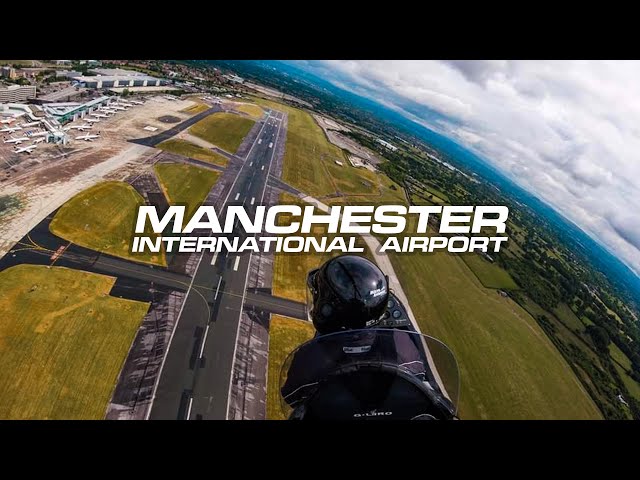 Gyro Tower Flyover at Manchester International Airport (EGCC) in Lockdown