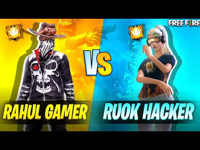 RUOK FF HACKER VS RAHUL GAMER 🔥- hacker challange me for 1 vs 1 || Garena Freefire