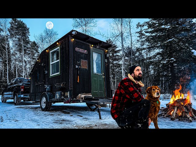 SURVIVING -29ºF in our Tiny Cabin on Wheels (INSANE COLD)