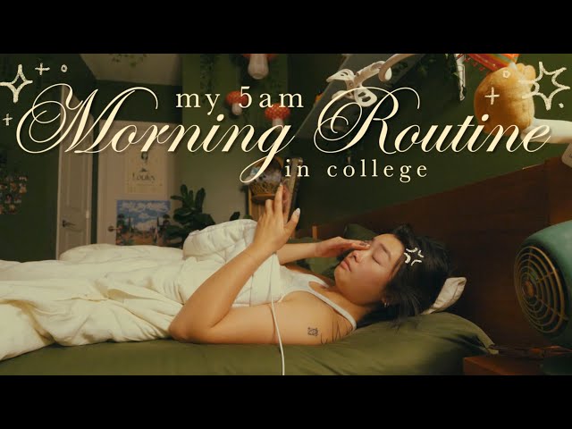 my 5am morning routine as a college student (realistic & productive)