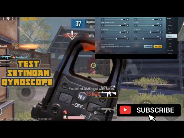 test pubg di arena training setingan gyroscope always on