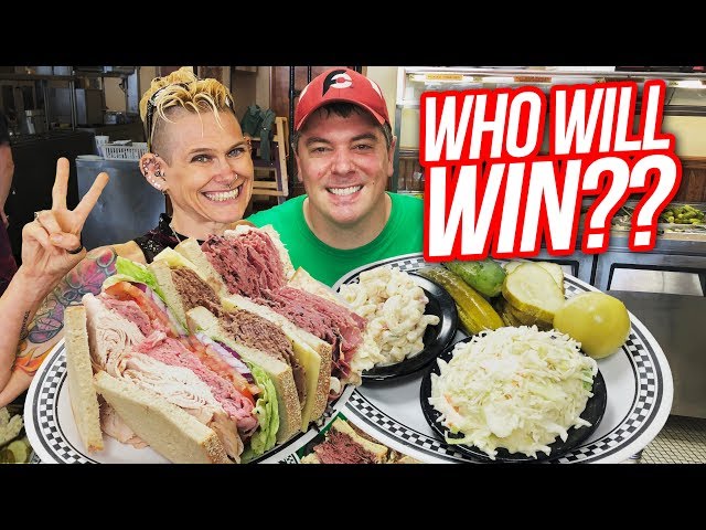 Massive 5-Meat Deli Sandwich Challenge w/ Molly Schuyler!!