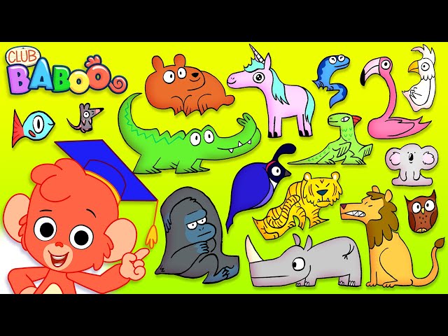 Animal ABC | learn alphabet a to z with 26 cartoon animals for kids | ABCD Wild Animals and Sounds