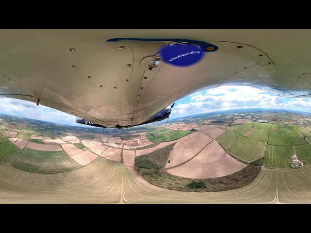 Thruxton to The Isle Of Wight and back Wing View - 360 video filmed from the wing