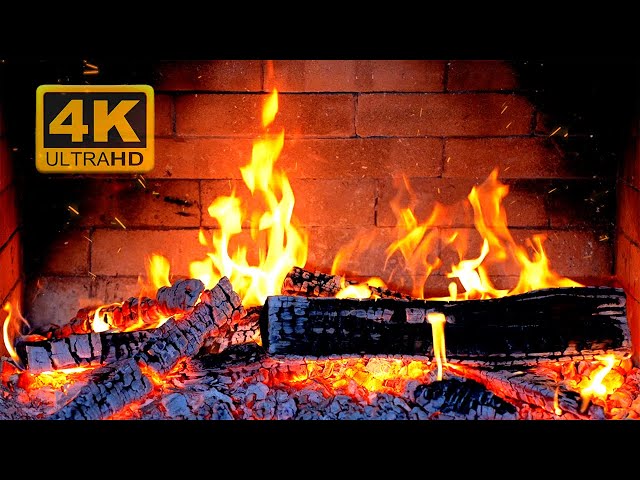 🔥 ¡Chimenea 4K UHD! Chimenea con sonidos de fuego crepitante. Chimenea encendida para el hogar