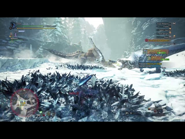 Monster Hunter World Iceborne turf war Fulgur Anjanath Vs Tigrex