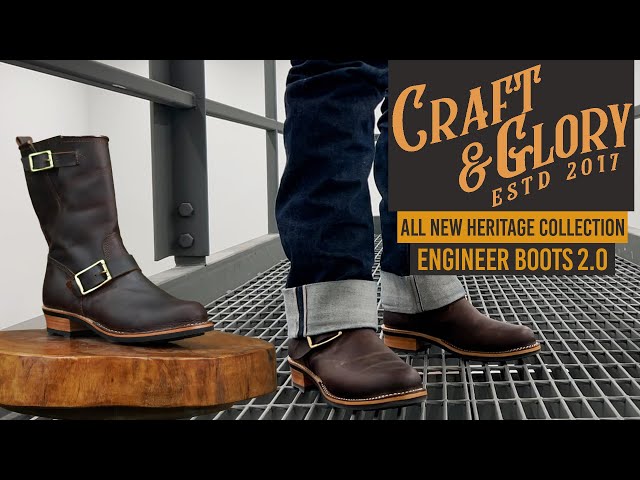 The All New Craft and Glory Heritage Collection | Engineer Boots 2.0 in Vintage Brown