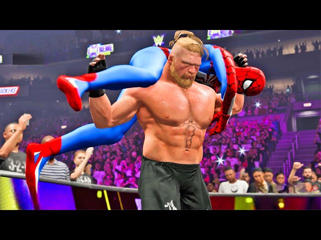 Spider man vs Brock Lesnar  WWE Live 2K24 #shortsfeed #shortlive #wwe2k24