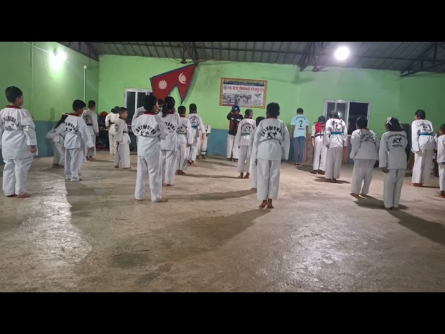 Shreepal and Shreejal Tekwando Practice Class at Jyamire