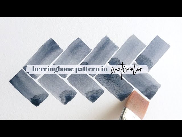 Herringbone Pattern in Watercolor