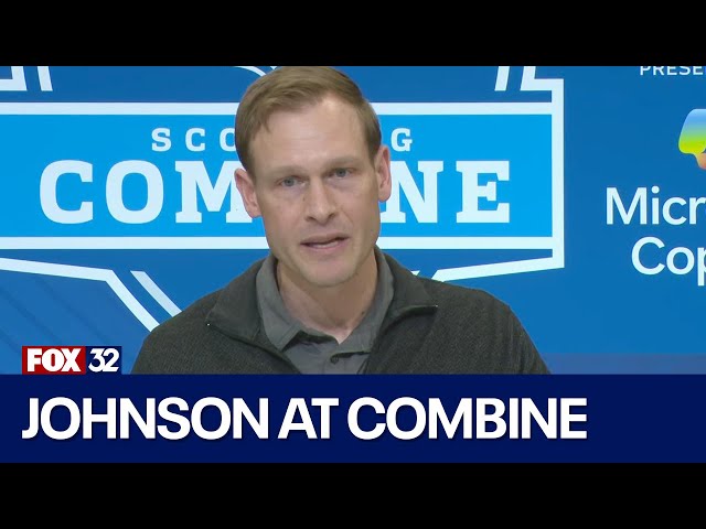 Chicago Bears HC Ben Johnson speaks at NFL Combine