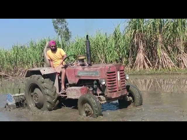 Mahindra 265 DI 1990 model on 7 feet rotavator