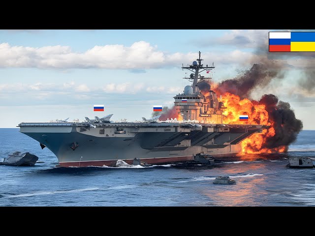 Today! February 21! Advanced US weapons destroy Russia's largest nuclear-powered aircraft carrier