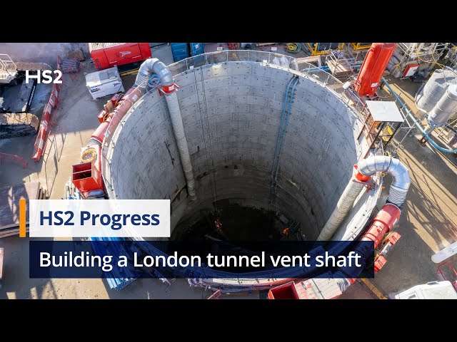 How engineers are building a tunnel ventilation shaft for the HS2 tunnels in London