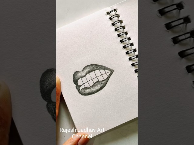 Drawing Easiest Teeth 😱 🦷😄 🪥#shots #drawing #sketch #lips #shots