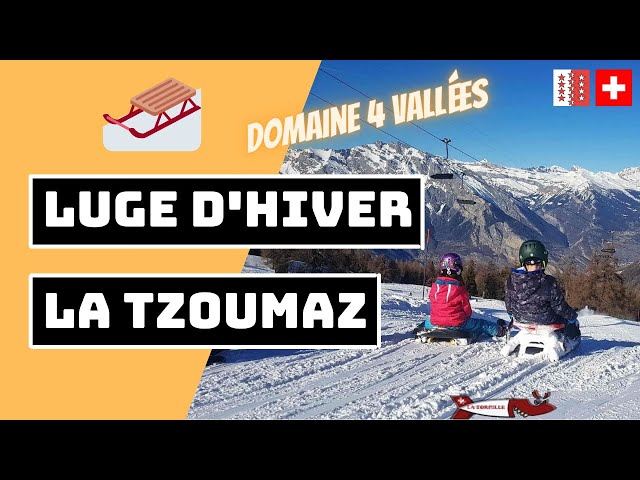 🇨🇭🛷 [LA TZOUMAZ WINTER TOBOGGAN RUN] THE MOST BEAUTIFUL RUN IN WESTERN SWITZERLAND