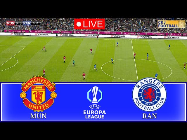 Man Utd vs Rangers | 2024-25 UEFA Europa League Live🔴football match online today-Simulation-Pes 21