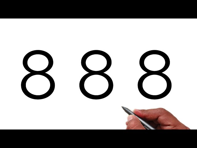 How to draw beautiful bird drawing from number 888 easy for beginners