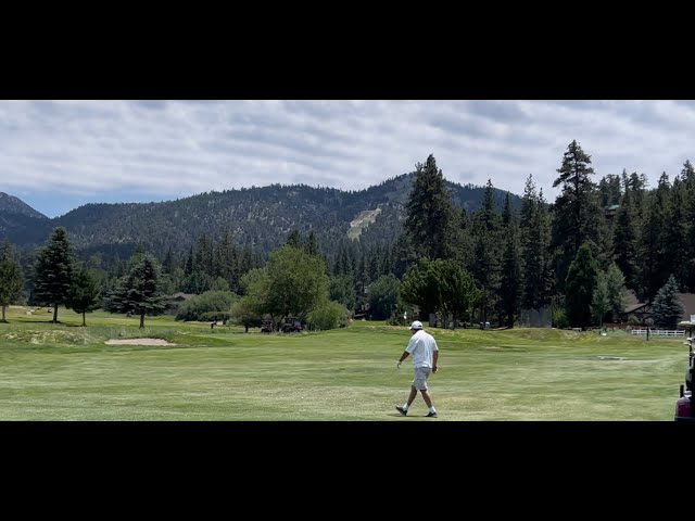 Rain and Golf in Big Bear Lake, CA. Gorgeous course backdrops. HEAVENLY. Light rain. July 9, 2021.