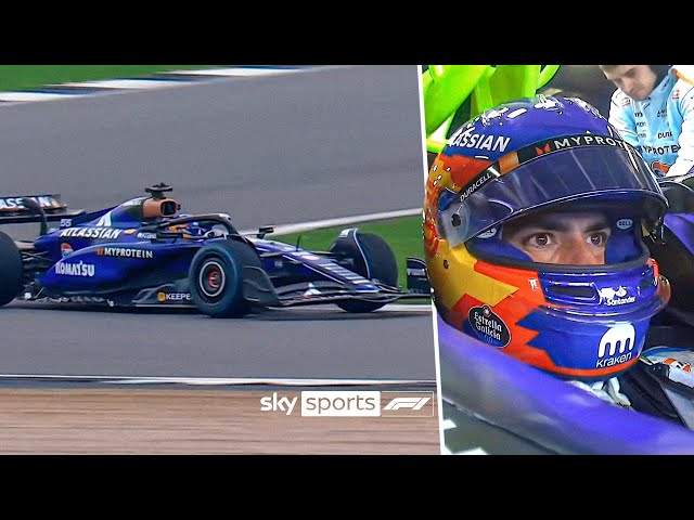 FIRST LOOK! Carlos Sainz drives 2025 Williams car at Silverstone 🔵⚪️