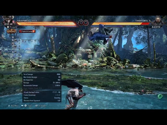 Trying to get 80% hit combo with Devil Jin