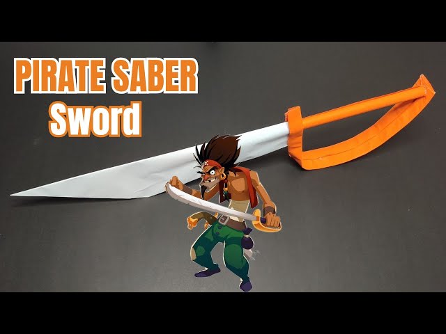 Origami Saber Sword || DIY - Making a PIRATE SABER from Paper