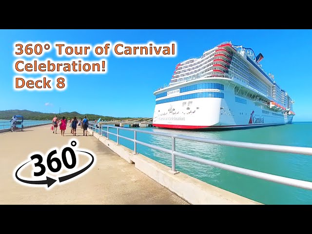 360° Video of Carnival Celebration | Deck 8 Tour as we Arrive at San Juan, Puerto Rico