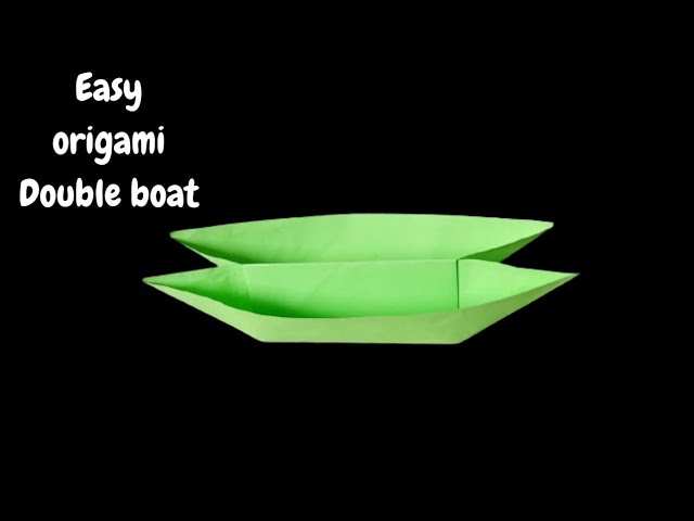 How to make an Easy Paper Twin Boat || How to make Origami paper Boat || Origami Double Boat