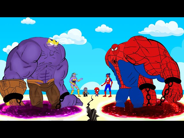 Evolution of SPIDER MAN & Superheroes vs Evolution of THANOS : Who Will Win? | SUPER HEROES MOVIE