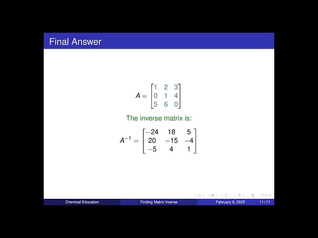 Inverse of a Matrix